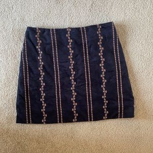 Black and Tan suede skirt